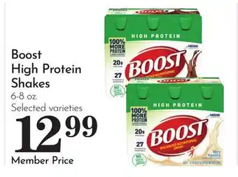 Pavilions Boost High Protein Shakes offer