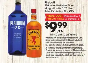 Ralphs Fireball offer