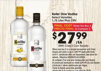 Ralphs Ketel One Vodka offer