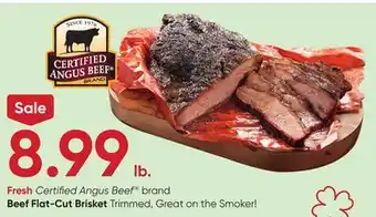 Stater Bros Fresh Certified Angus Beef brand Beef Flat-Cut Brisket Trimmed offer