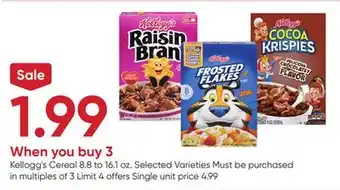 Stater Bros Kellogg's Cereal offer