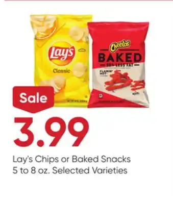 Stater Bros Lay's Chips or Baked Snacks offer