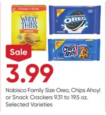 Stater Bros Nabisco Family Size Oreo, Chips Ahoy! or Snack Crackers offer