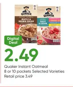 Stater Bros Quaker Instant Oatmeal offer