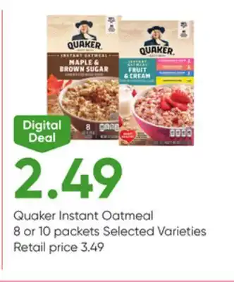 Stater Bros Quaker Instant Oatmeal offer