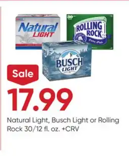 Stater Bros Natural Light, Busch Light or Rolling Rock offer