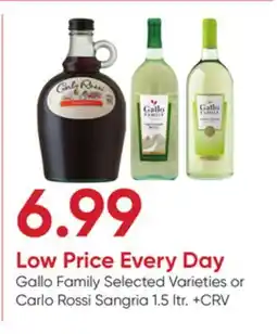 Stater Bros Gallo Family Selected Varieties or Carlo Rossi Sangria offer