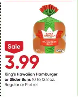 Stater Bros King's Hawaiian Hamburger or Slider Buns offer