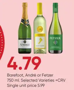 Stater Bros Barefoot, André or Fetzer offer