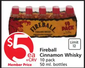 Vons Fireball Cinnamon Whisky offer