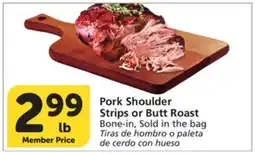 Vons Pork Shoulder Strips or Butt Roast offer