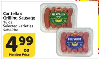 Vons Cantella's Grilling Sausage offer