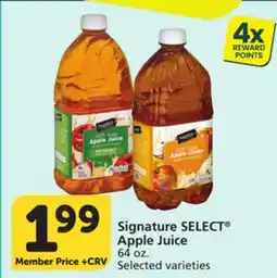 Vons Signature SELECT Apple Juice offer