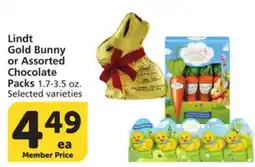 Vons Lindt Gold Bunny or Assorted Chocolate Packs offer