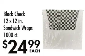 Smart & Final Black Check 12x12 in. Sandwich Wraps offer