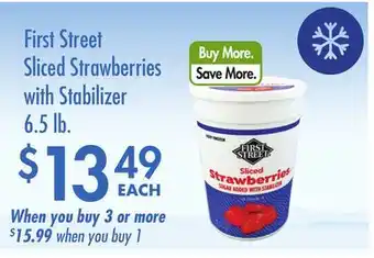 Smart & Final First Street Sliced Strawberries with Stabilizer offer