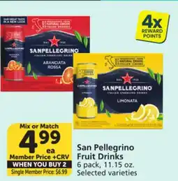 Vons San Pellegrino Fruit Drinks offer