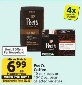 Vons Peet's Coffee offer