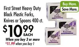 Smart & Final First Street Heavy Duty Black Plastic Forks, Knives or Spoons offer