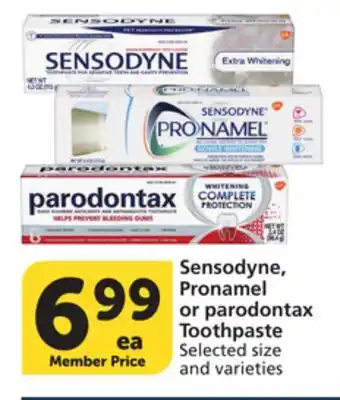 Vons Sensodyne, Pronamel or parodontax Toothpaste offer