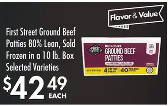 Smart & Final First Street Ground Beef Patties offer