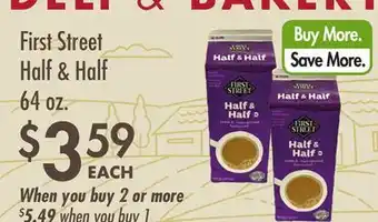 Smart & Final First Street Half & Half 64 Oz offer