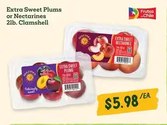 Sprouts Farmers Market Extra Sweet Plums or Nectarines 2lb. Clamshell offer