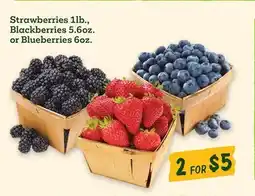 Sprouts Farmers Market Strawberries 1lb., Blackberries 5.6oz. or Blueberries 6oz offer