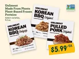 Sprouts Farmers Market Unlimeat Made From Plants Plant-Based Frozen Proteins offer