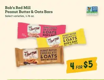 Sprouts Farmers Market Bob's Red Mill Peanut Butter & Oats Bars offer