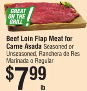 Smart & Final Beef Loin Flap Meat for Carne Asada offer