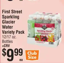 Smart & Final First Street Sparkling Glacier Water Variety Pack offer