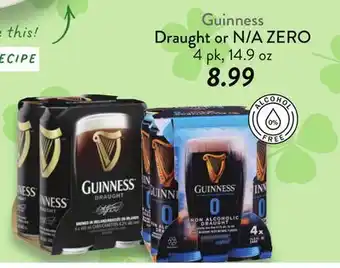 Fresh Thyme Guinness Draught or N/A ZERO offer