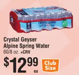 Smart & Final Crystal Geyser Alpine Spring Water offer