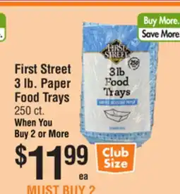 Smart & Final First Street 3 lb. Paper Food Trays offer