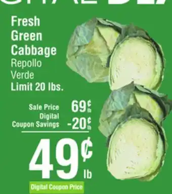 Smart & Final Fresh Green Cabbage offer