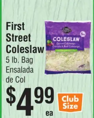 Smart & Final First Street Coleslaw offer