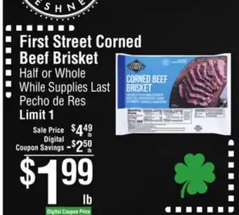 Smart & Final First Street Corned Beef Brisket offer