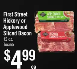 Smart & Final First Street Hickory or Applewood Sliced Bacon offer