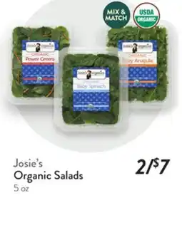 Fresh Thyme Josie's Organic Salads offer