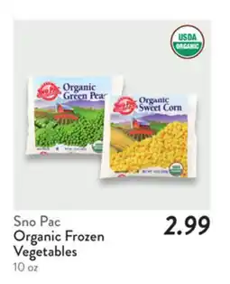 Fresh Thyme Sno Pac Organic Frozen Vegetables offer