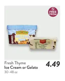 Fresh Thyme Fresh Thyme Ice Cream or Gelato offer