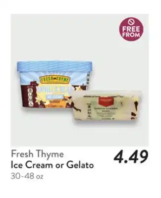 Fresh Thyme Fresh Thyme Ice Cream or Gelato offer