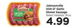 Food 4 Less Johnsonville Irish O' Garlic Dinner Sausage offer