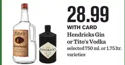 Mariano's Hendricks Gin or Tito's Vodka offer