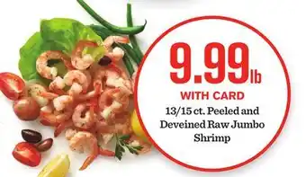 Mariano's Peeled and Deveined Raw Jumbo Shrimp offer