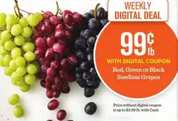 Mariano's Red, Green or Black Seedless Grapes offer