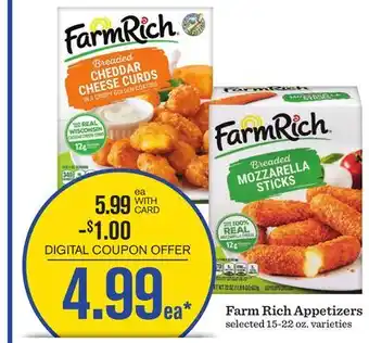 Mariano's Farm Rich Appetizers offer