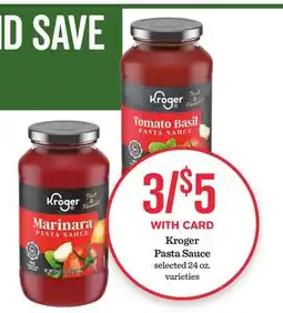 Mariano's Kroger Pasta Sauce offer