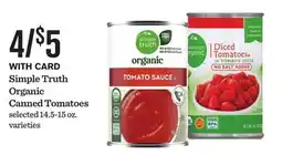 Mariano's Simple Truth Organic Canned Tomatoes offer